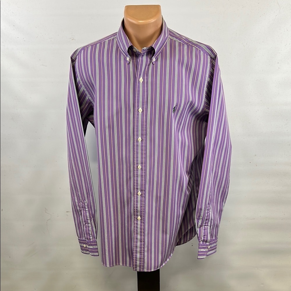 Ralph Lauren long sleeve button down collar shirt.  16 1/2 - 36-37